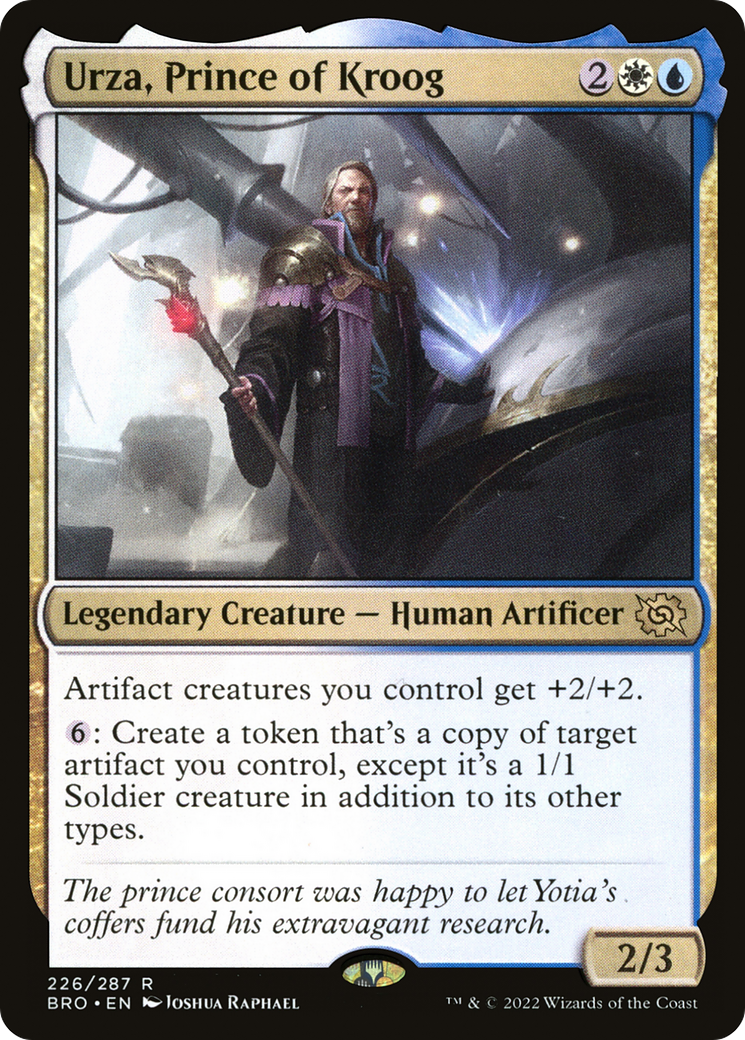 Urza, Prince of Kroog - Rare Legendary Creature — Human Artificer card from The Brothers' War