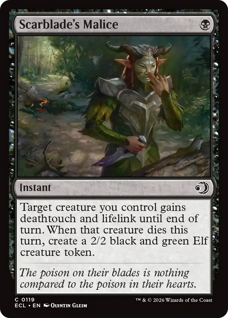 Scarblade's Malice - Common Instant card from Lorwyn Eclipsed