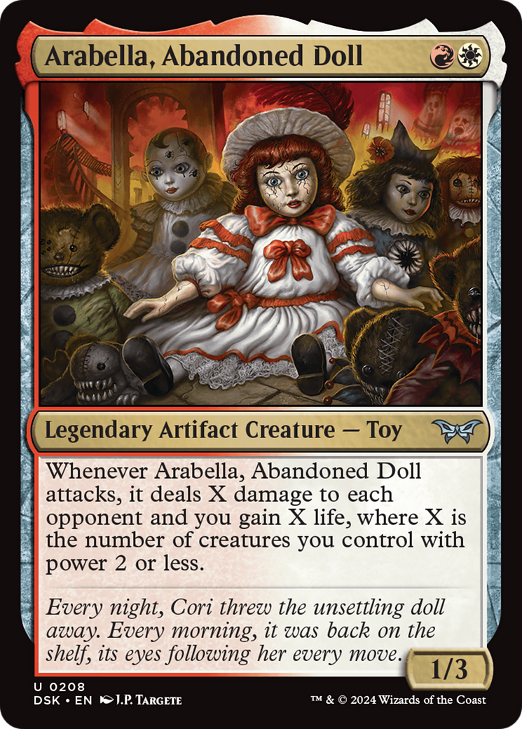 Arabella, Abandoned Doll - Uncommon Legendary Artifact Creature — Toy card from Duskmourn: House of Horror
