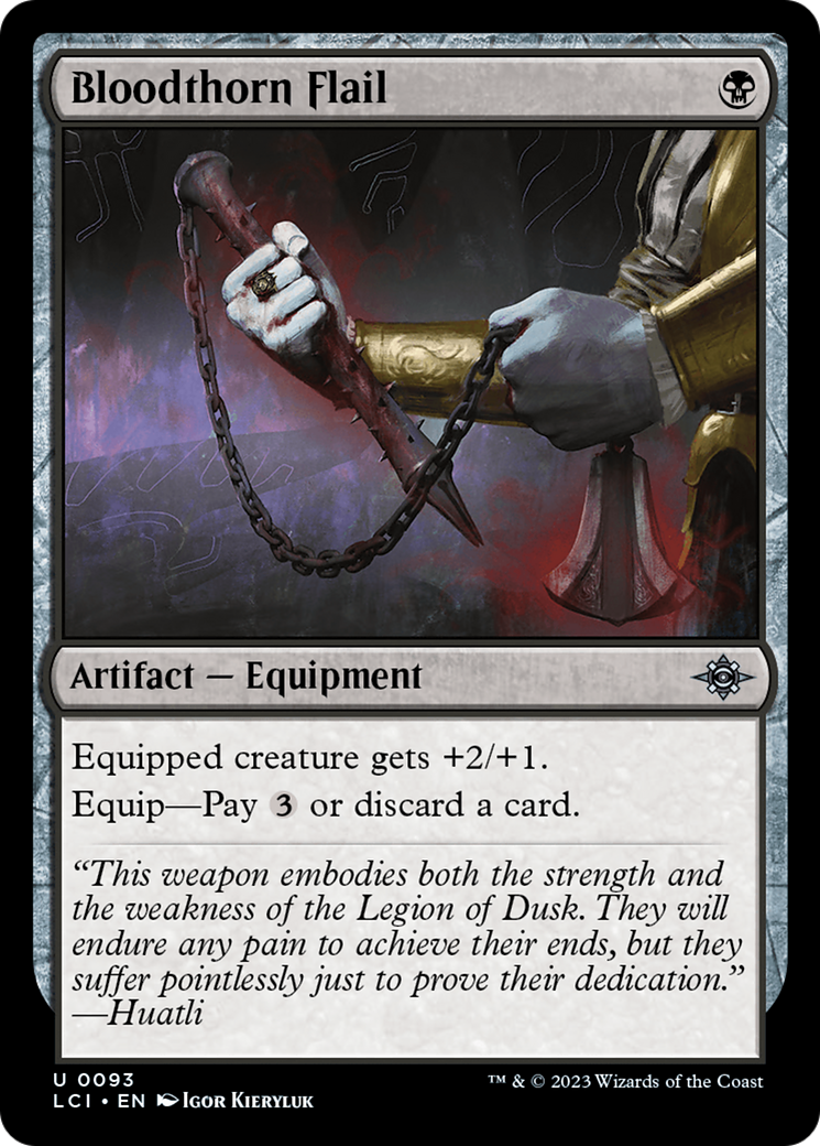 Bloodthorn Flail - Uncommon Artifact — Equipment card from The Lost Caverns of Ixalan