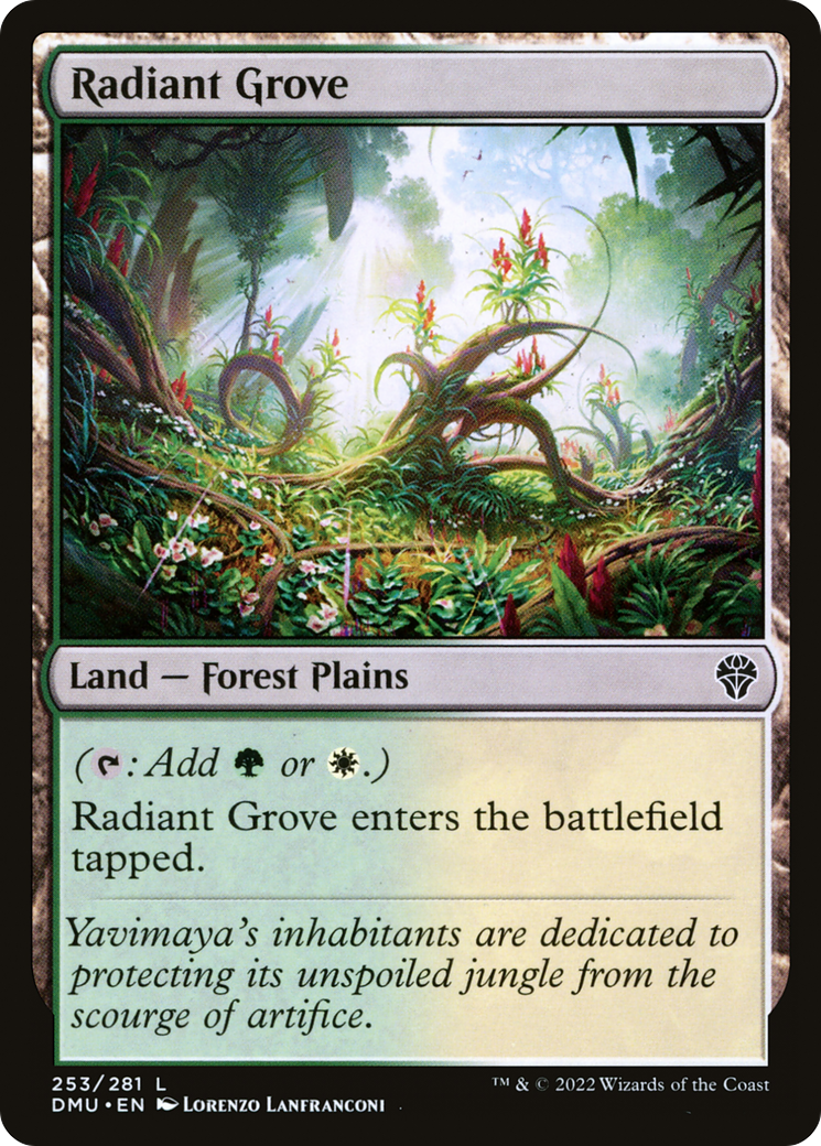 Radiant Grove - Common Land — Forest Plains card from Dominaria United