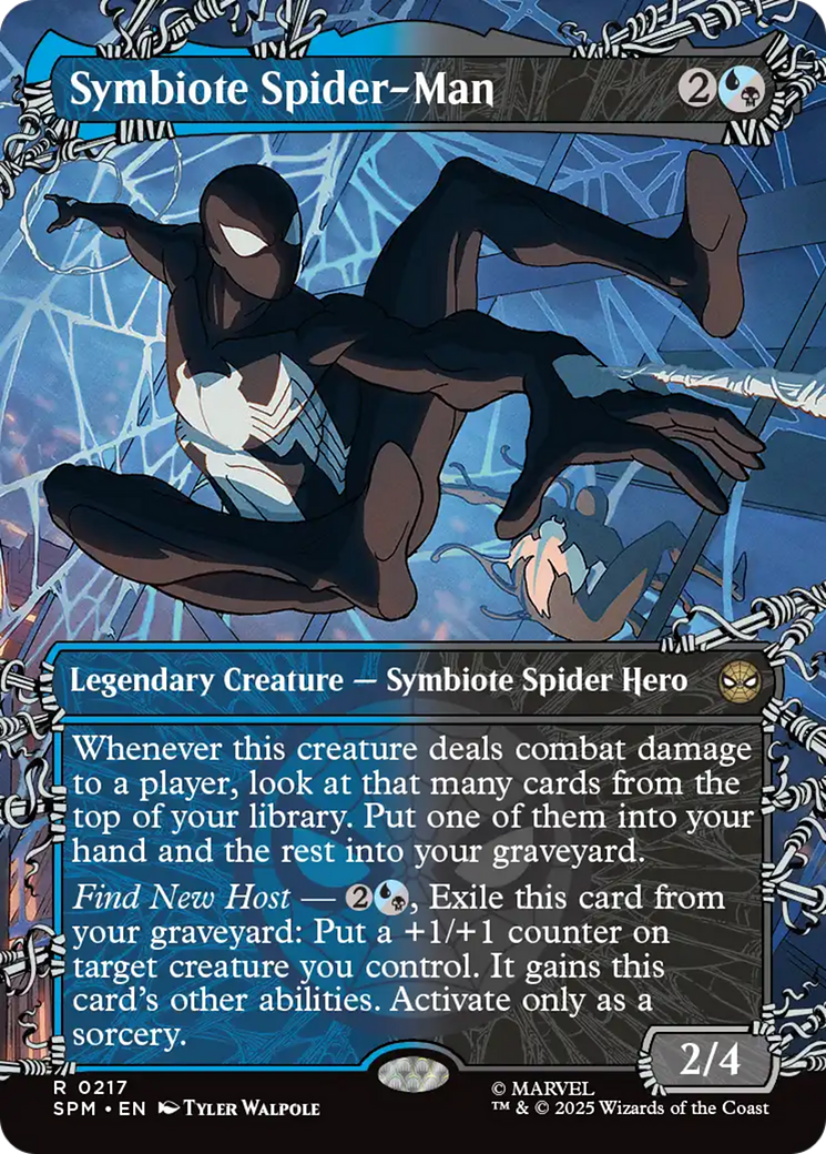 Symbiote Spider-Man - Rare Legendary Creature — Symbiote Spider Hero card from Marvel's Spider-Man