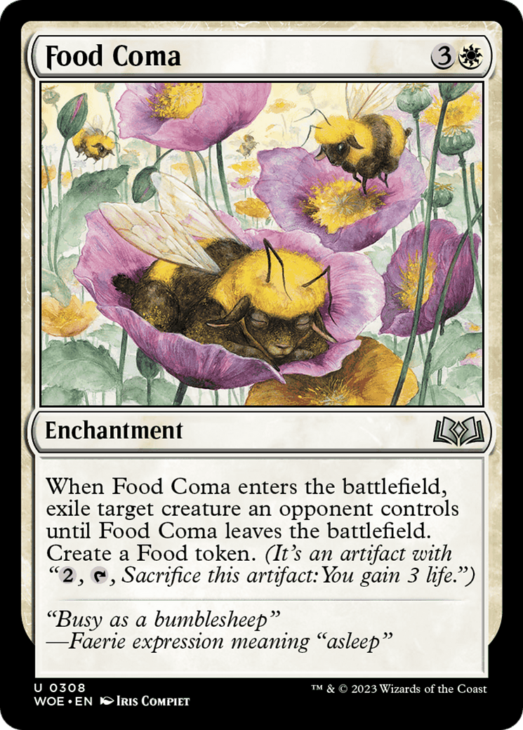 Food Coma - Uncommon Enchantment card from Wilds of Eldraine