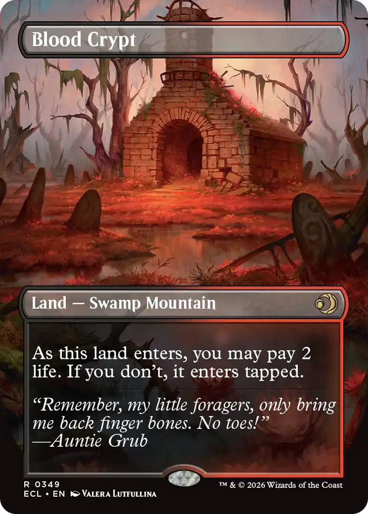 Blood Crypt // Blood Crypt - Rare Land — Swamp Mountain card from Lorwyn Eclipsed