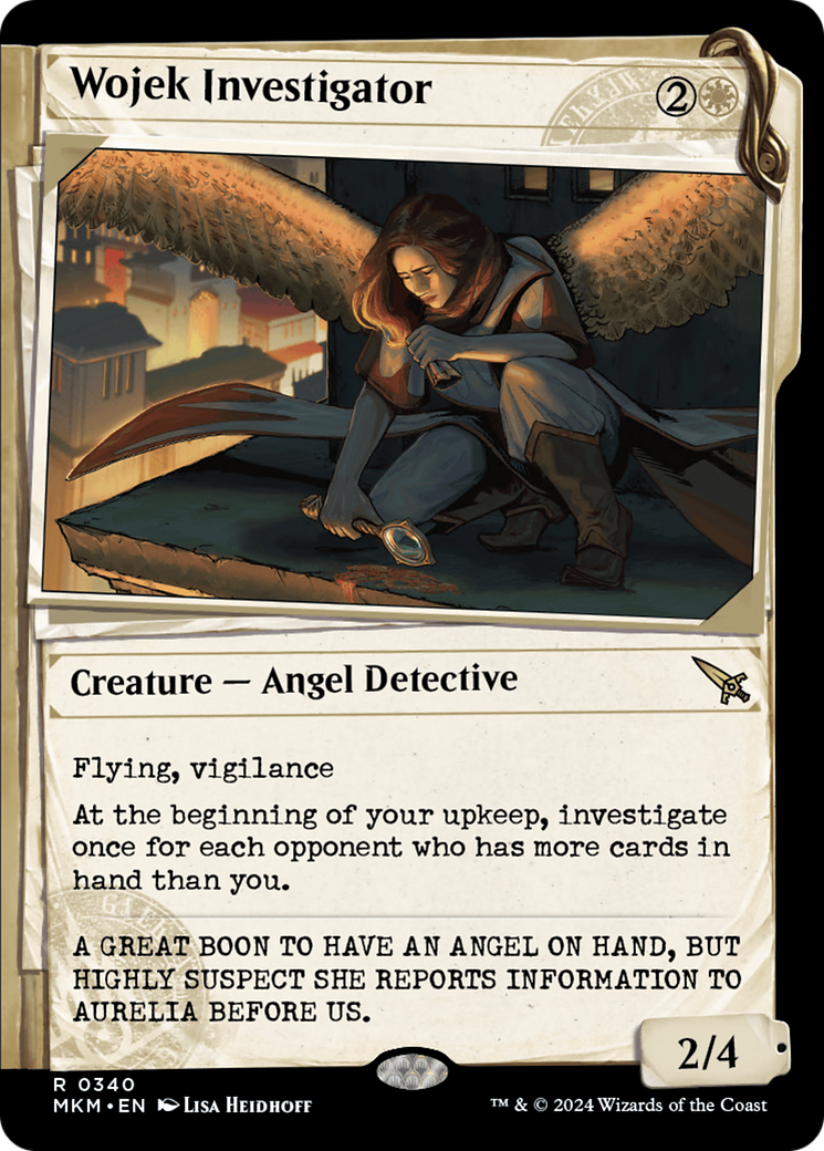 Wojek Investigator - Rare Creature — Angel Detective card from Murders at Karlov Manor