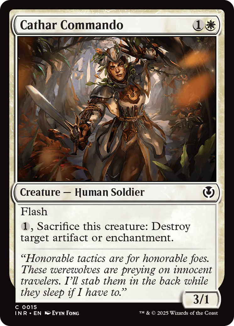 Cathar Commando - Common Creature — Human Soldier card from Innistrad Remastered