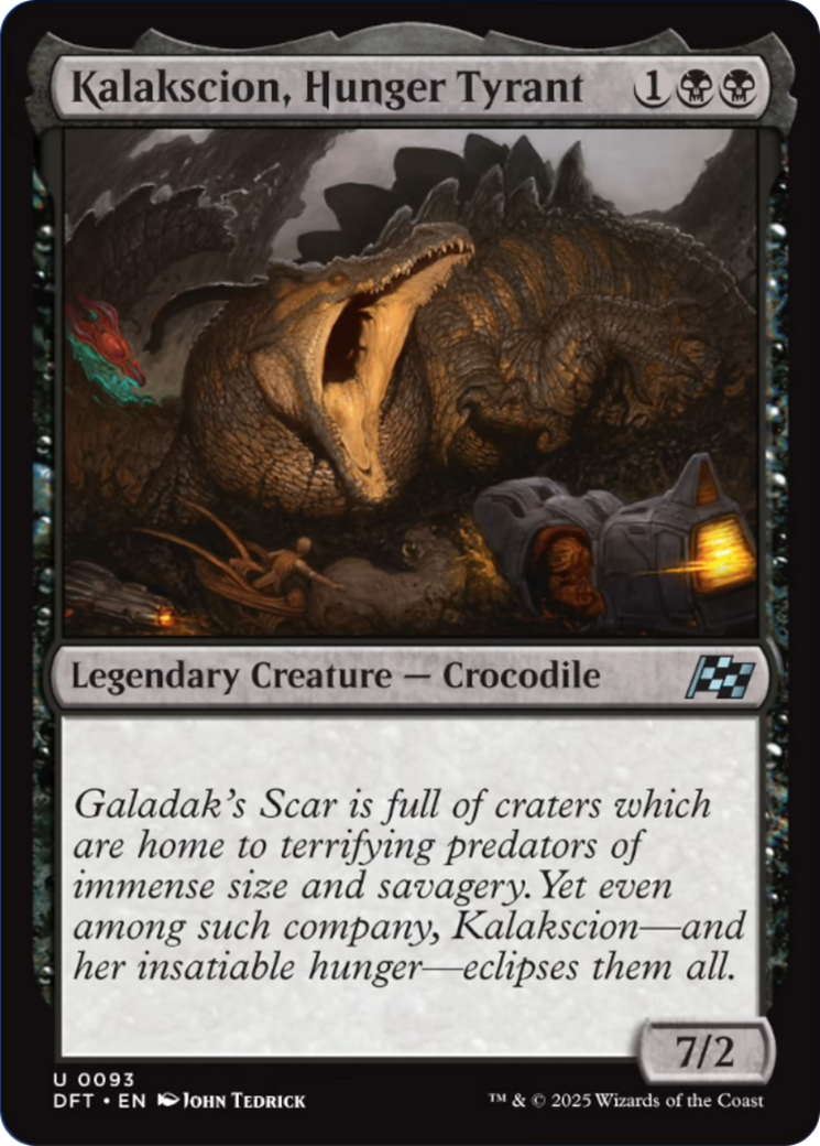 Kalakscion, Hunger Tyrant - Uncommon Legendary Creature — Crocodile card from Aetherdrift
