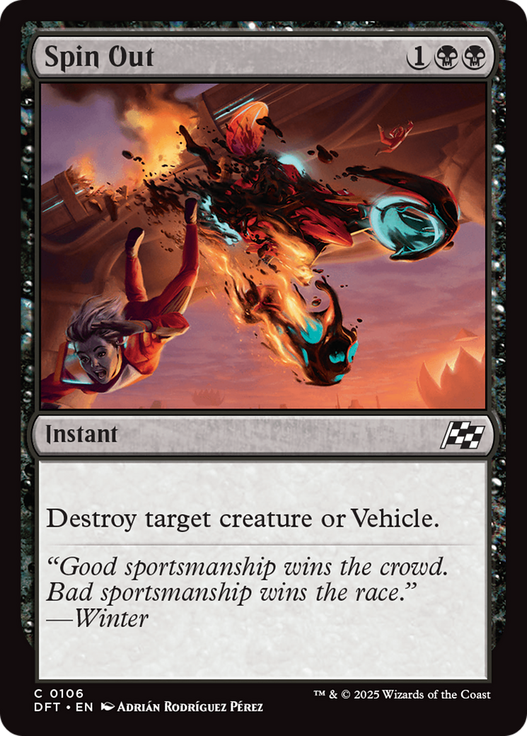 Spin Out - Common Instant card from Aetherdrift