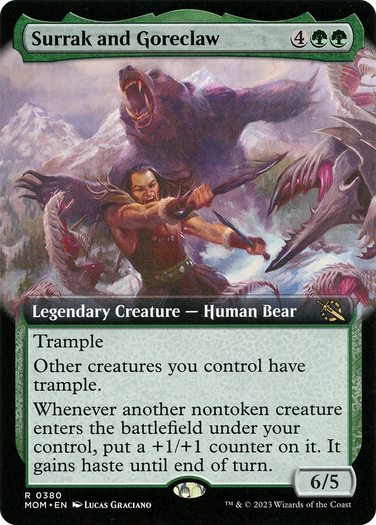 Surrak and Goreclaw - Rare Legendary Creature — Human Bear card from March of the Machine