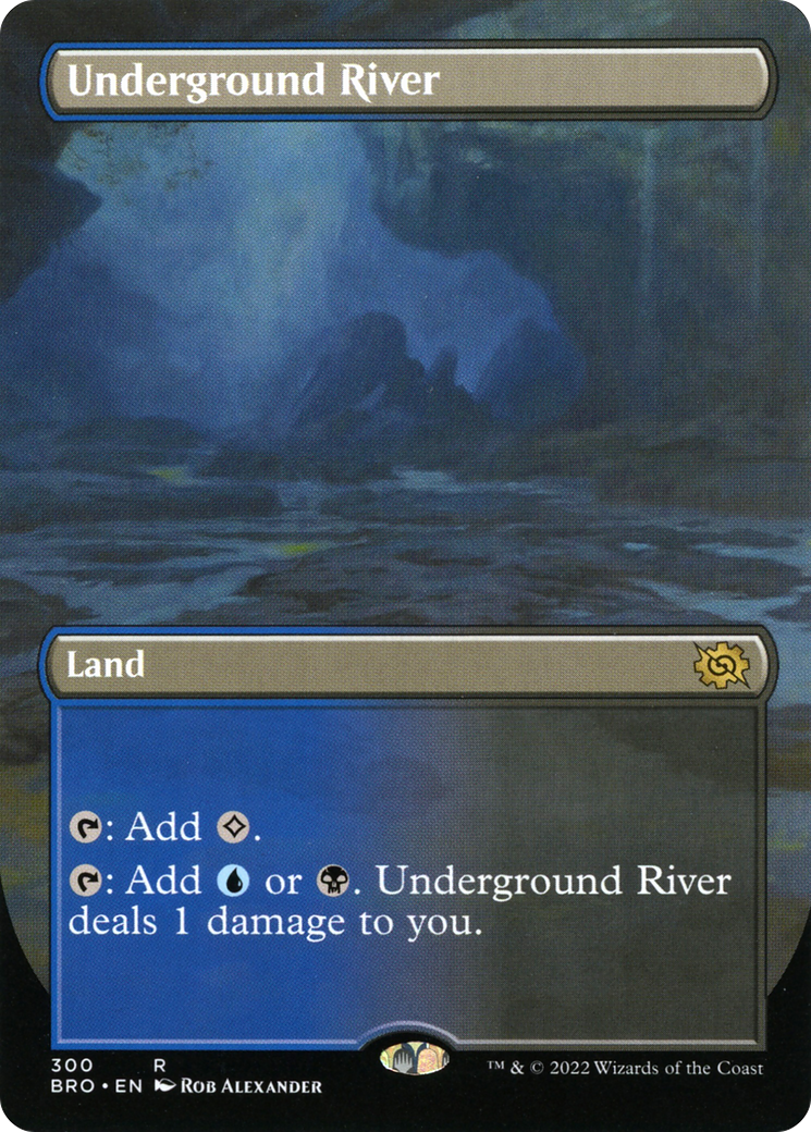 Underground River - Rare Land card from The Brothers' War