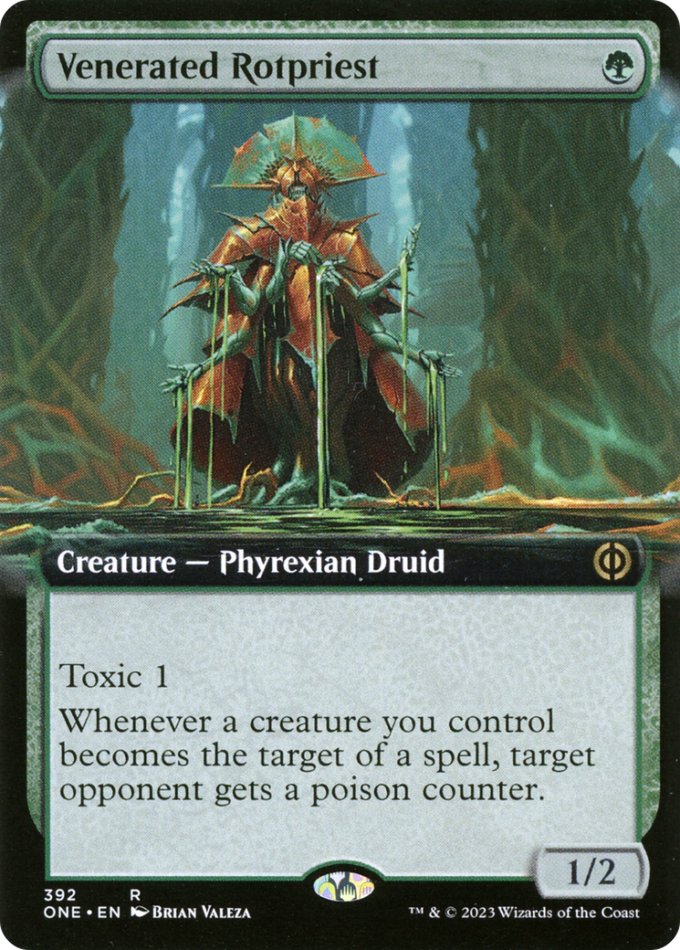 Venerated Rotpriest - Rare Creature — Phyrexian Druid card from Phyrexia: All Will Be One