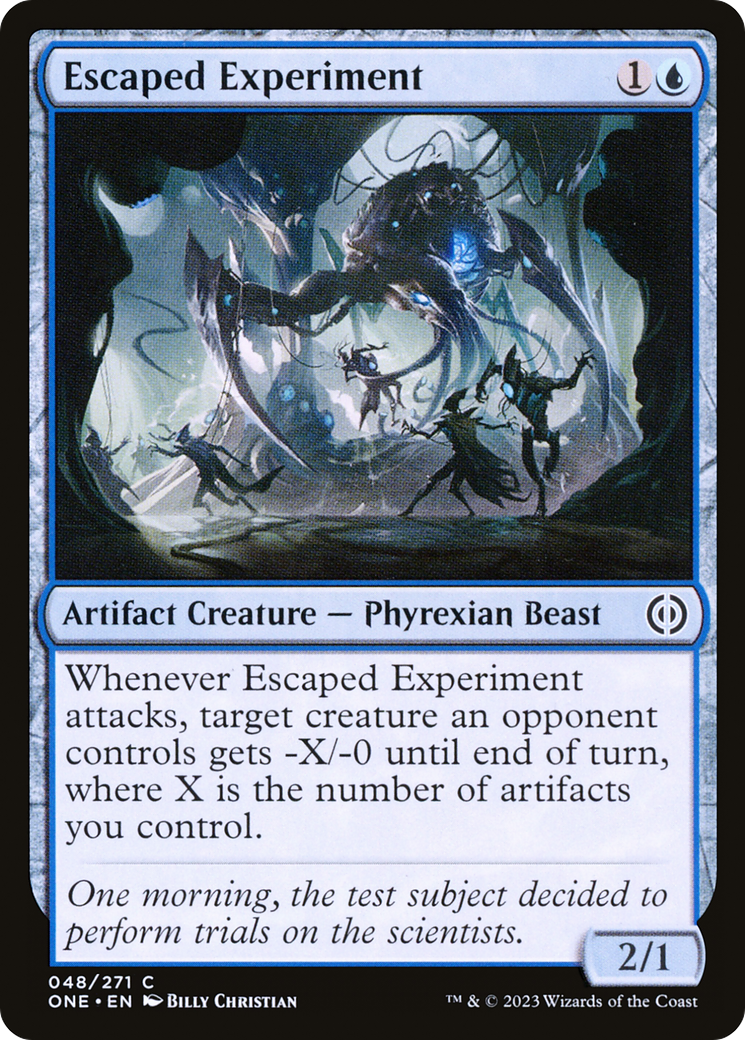 Escaped Experiment - Common Artifact Creature — Phyrexian Beast card from Phyrexia: All Will Be One