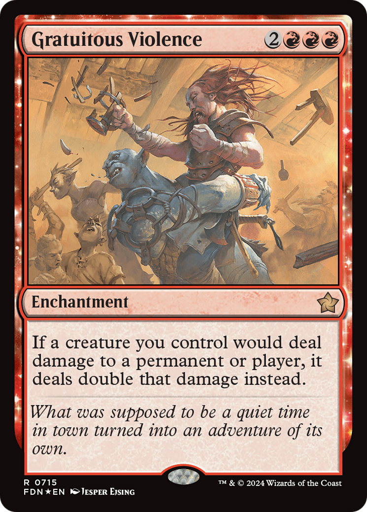 Gratuitous Violence - Rare Enchantment card from Foundations