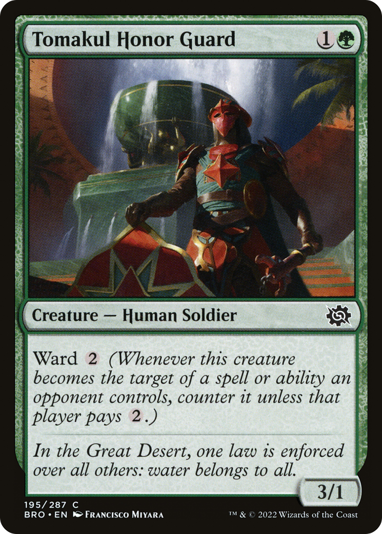 Tomakul Honor Guard - Common Creature — Human Soldier card from The Brothers' War
