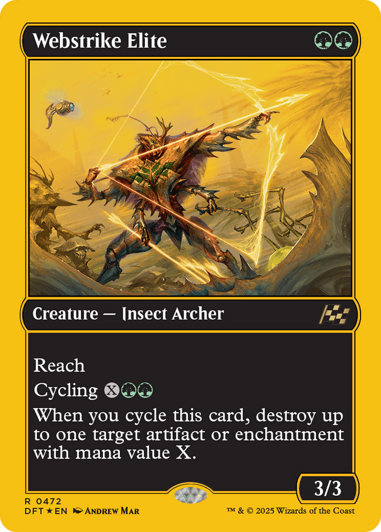 Webstrike Elite - Rare Creature — Insect Archer card from Aetherdrift