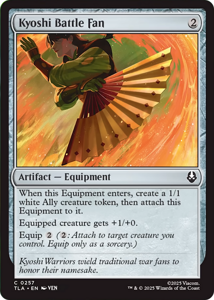 Kyoshi Battle Fan - Common Artifact — Equipment card from Avatar: The Last Airbender