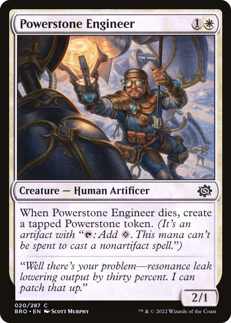 Powerstone Engineer - Common Creature — Human Artificer card from The Brothers' War