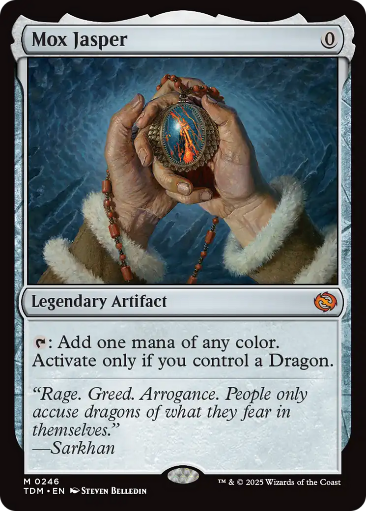 Mox Jasper - Mythic Legendary Artifact card from Tarkir: Dragonstorm