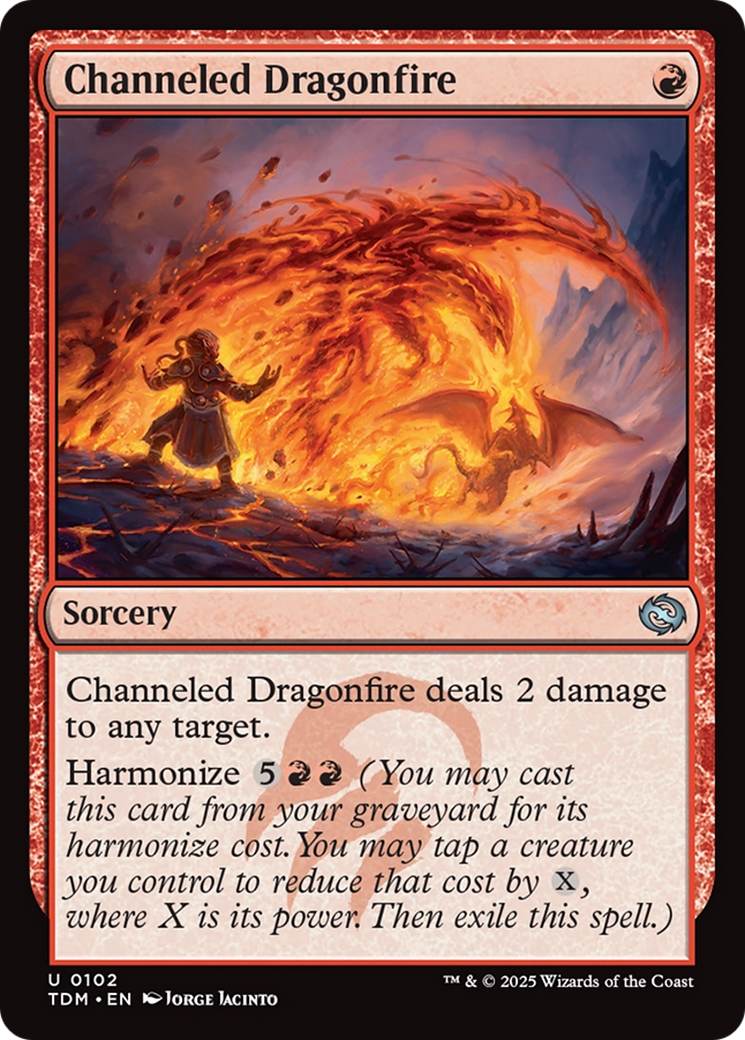 Channeled Dragonfire - Uncommon Sorcery card from Tarkir: Dragonstorm