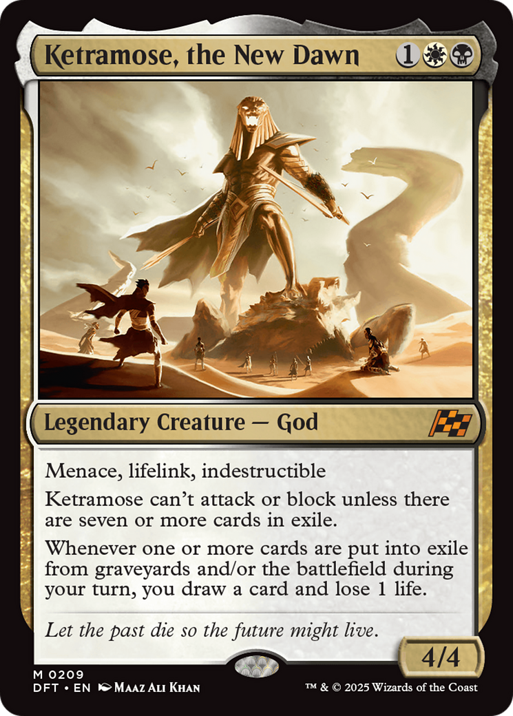 Ketramose, the New Dawn - Mythic Legendary Creature — God card from Aetherdrift