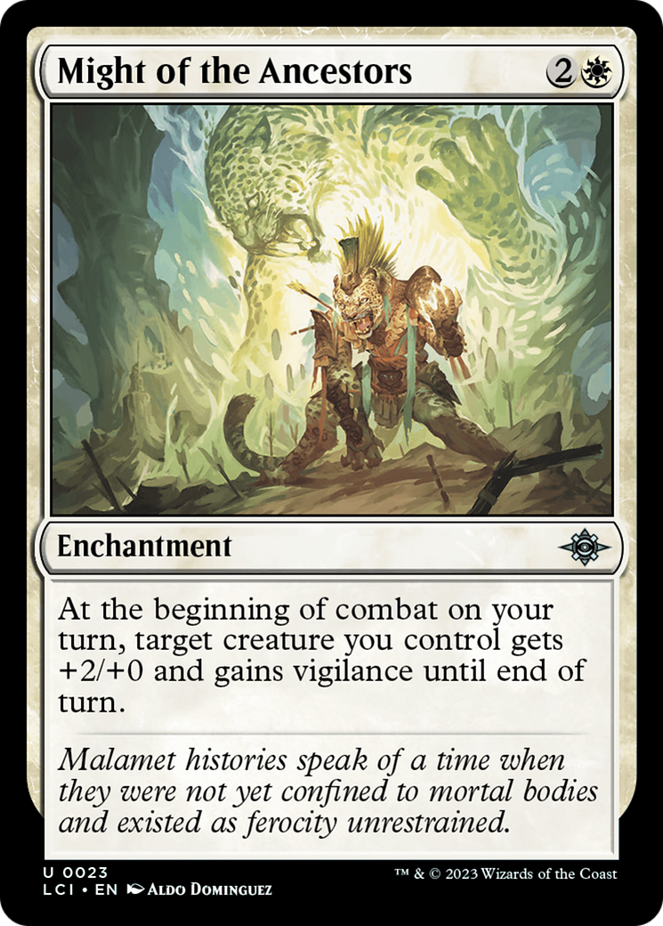 Might of the Ancestors - Uncommon Enchantment card from The Lost Caverns of Ixalan