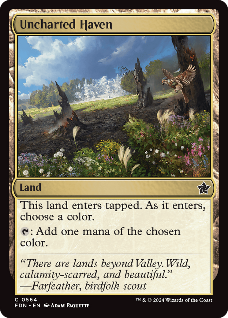 Uncharted Haven - Common Land card from Foundations