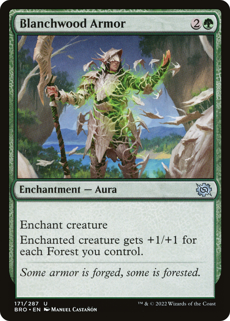 Blanchwood Armor - Uncommon Enchantment — Aura card from The Brothers' War