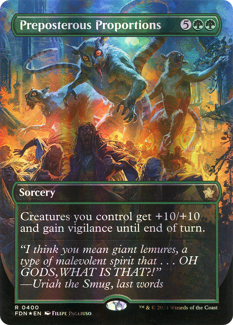 Preposterous Proportions - Rare Sorcery card from Foundations