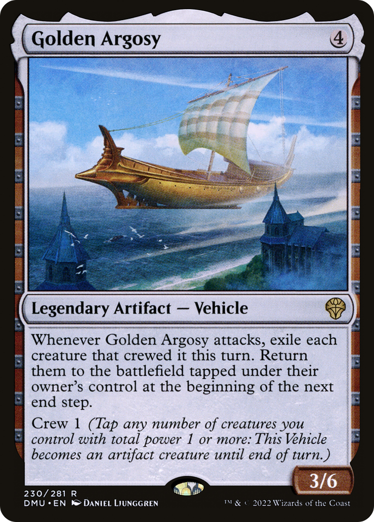 Golden Argosy - Rare Legendary Artifact — Vehicle card from Dominaria United