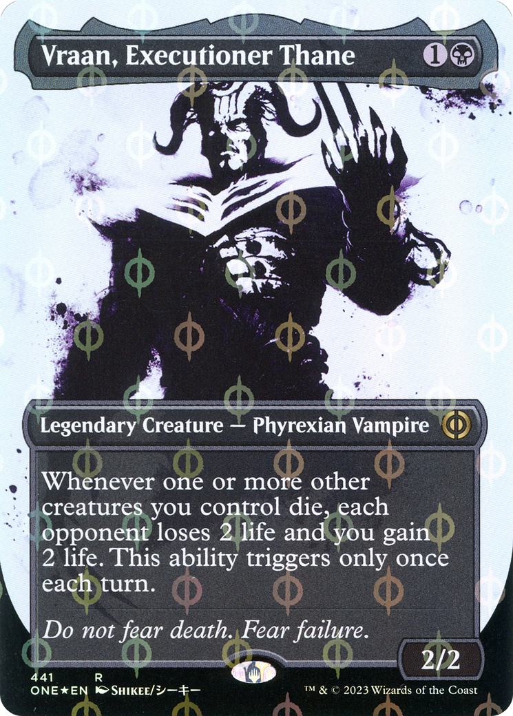 Vraan, Executioner Thane - Rare Legendary Creature — Phyrexian Vampire card from Phyrexia: All Will Be One