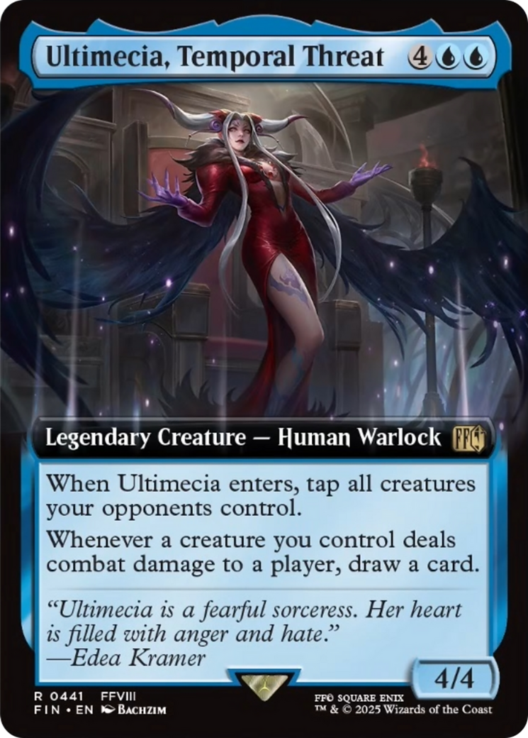 Ultimecia, Temporal Threat - Rare Legendary Creature — Human Warlock card from Final Fantasy
