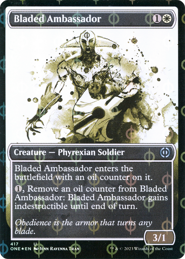 Bladed Ambassador - Uncommon Creature — Phyrexian Soldier card from Phyrexia: All Will Be One