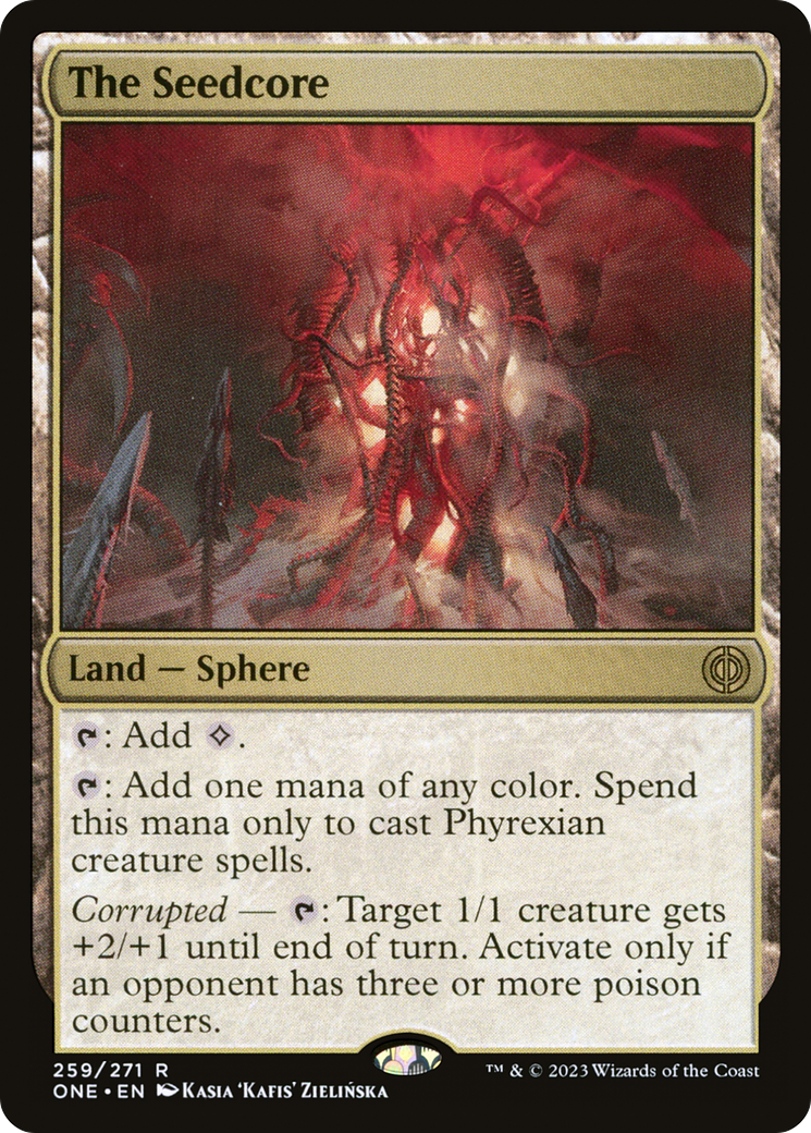 The Seedcore - Rare Land card from ONE