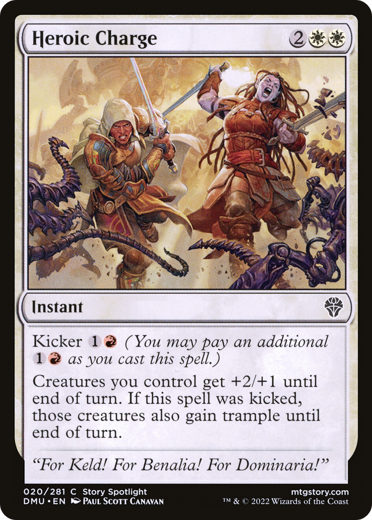 Heroic Charge - Common Instant card from Dominaria United