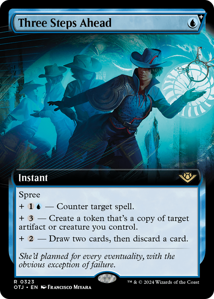 Three Steps Ahead - Rare Instant card from Outlaws of Thunder Junction