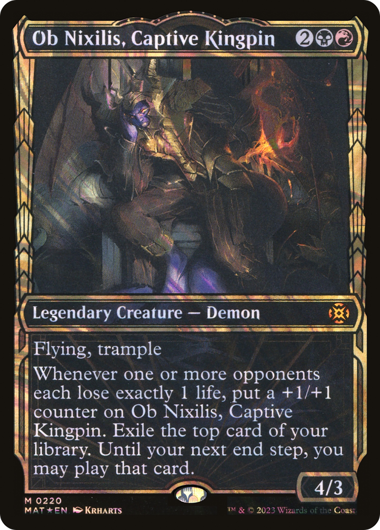 Ob Nixilis, Captive Kingpin - Mythic Legendary Creature — Demon card from March of the Machine: The Aftermath
