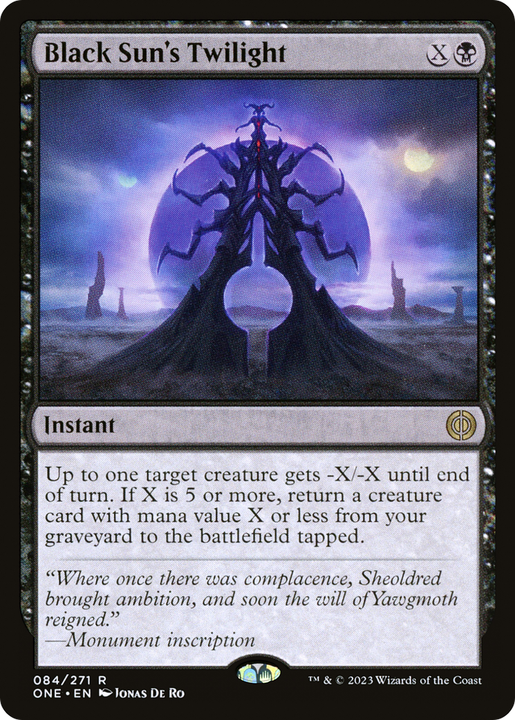 Black Sun's Twilight - Rare Instant card from Phyrexia: All Will Be One