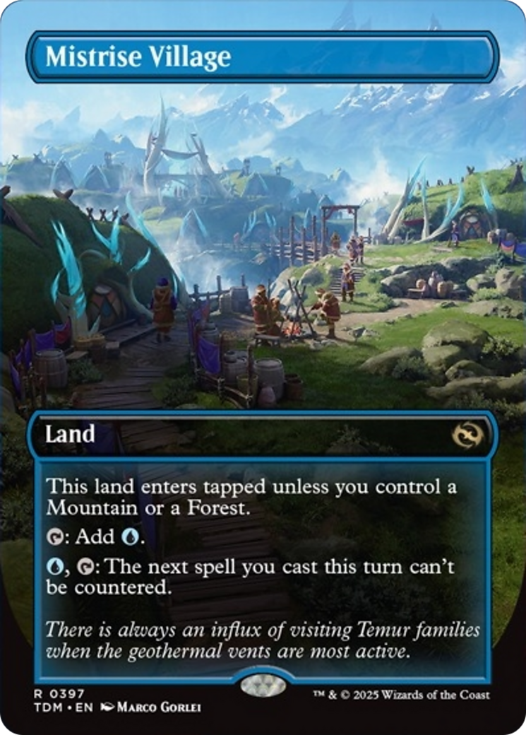 Mistrise Village - Rare Land card from Tarkir: Dragonstorm