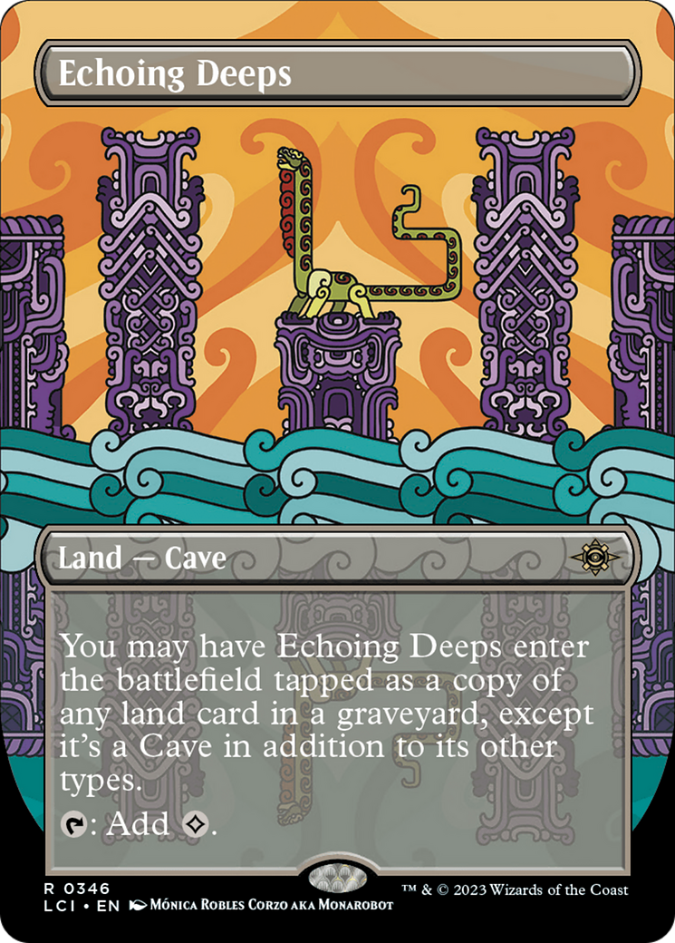 Echoing Deeps - Rare Land — Cave card from The Lost Caverns of Ixalan