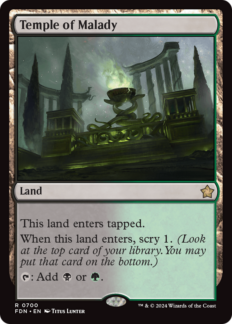 Temple of Malady - Rare Land card from Foundations