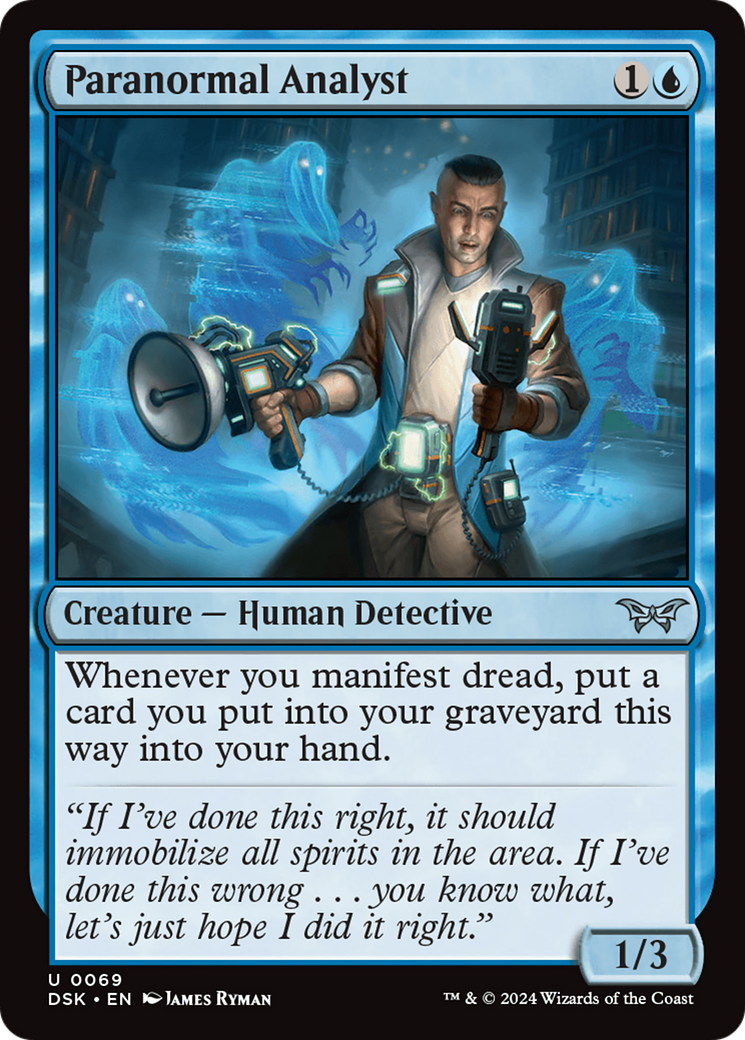 Paranormal Analyst - Uncommon Creature — Human Detective card from Duskmourn: House of Horror