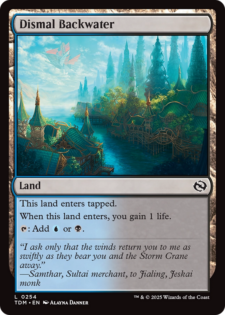 Dismal Backwater - Common Land card from Tarkir: Dragonstorm