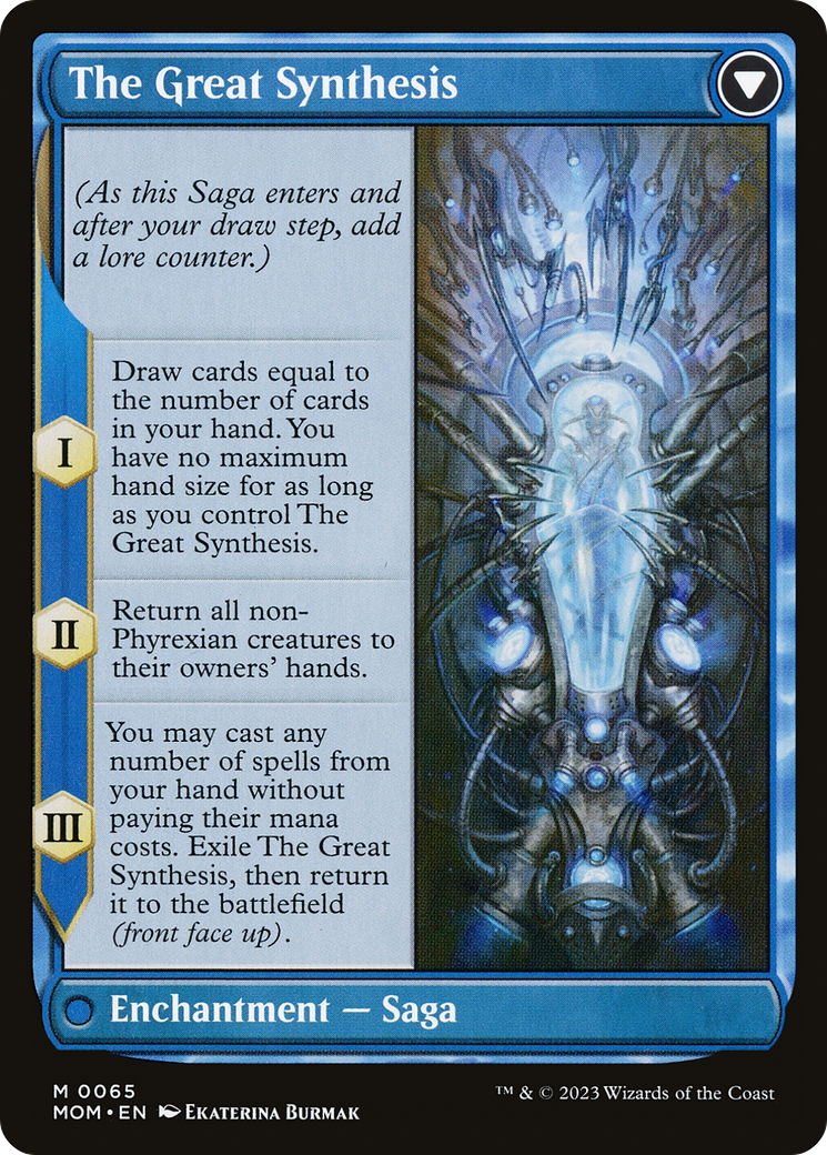 Back face of Jin-Gitaxias // The Great Synthesis - Enchantment — Saga card