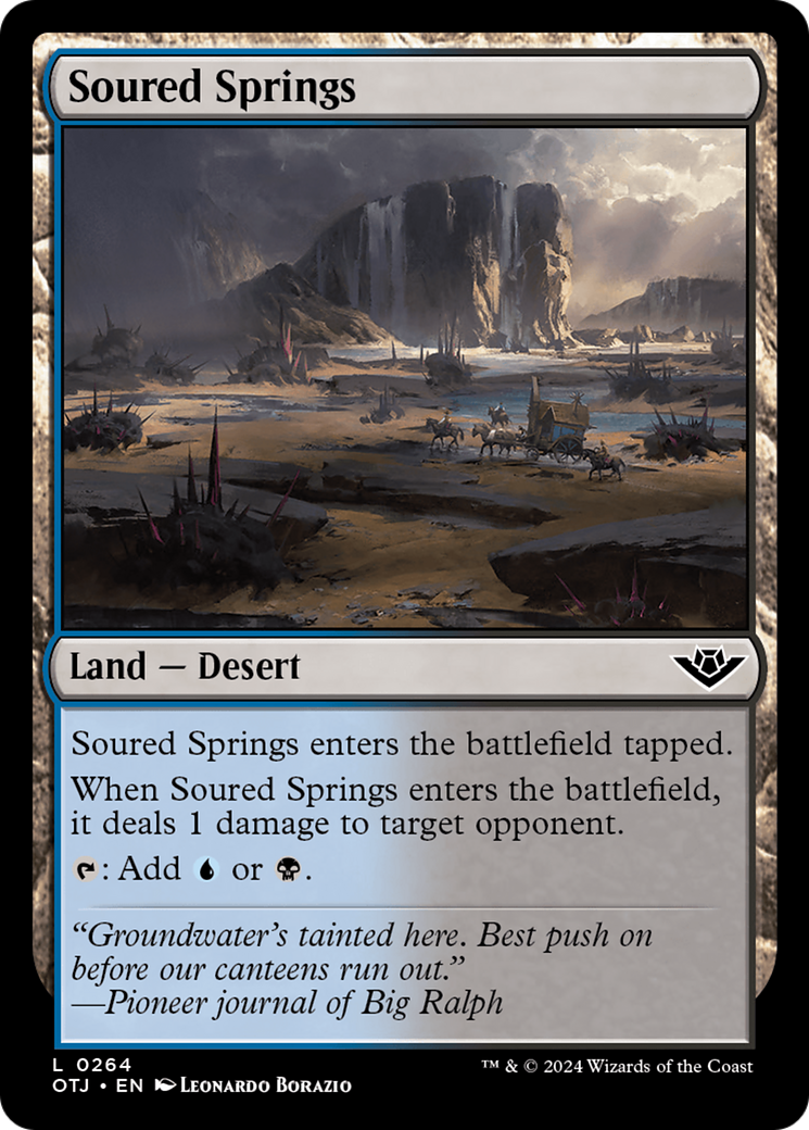 Soured Springs - Common Land — Desert card from Outlaws of Thunder Junction