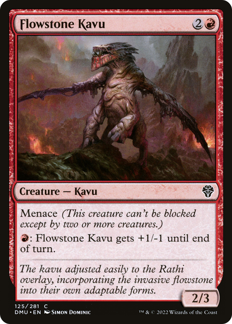 Flowstone Kavu - Common Creature — Kavu card from Dominaria United