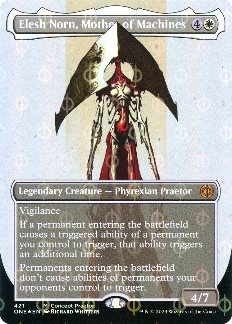 Elesh Norn, Mother of Machines - Mythic Legendary Creature — Phyrexian Praetor card from Phyrexia: All Will Be One