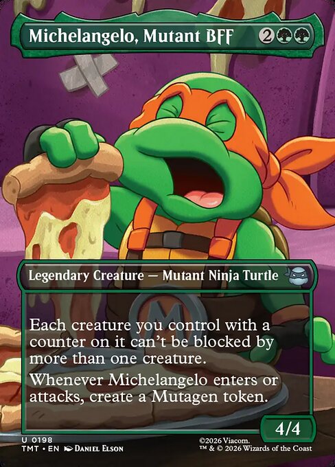 Michelangelo, Mutant BFF - Uncommon card from Teenage Mutant Ninja Turtles