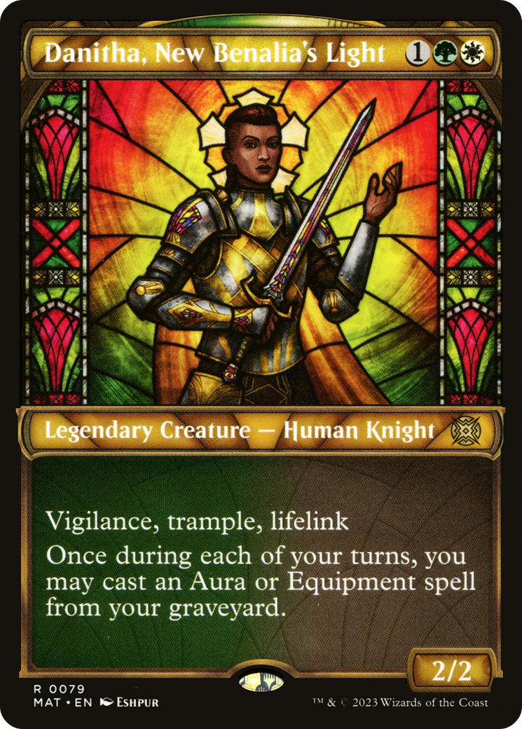 Danitha, New Benalia's Light - Rare Legendary Creature — Human Knight card from March of the Machine: The Aftermath