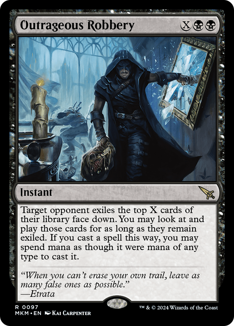 Outrageous Robbery - Rare Instant card from Murders at Karlov Manor