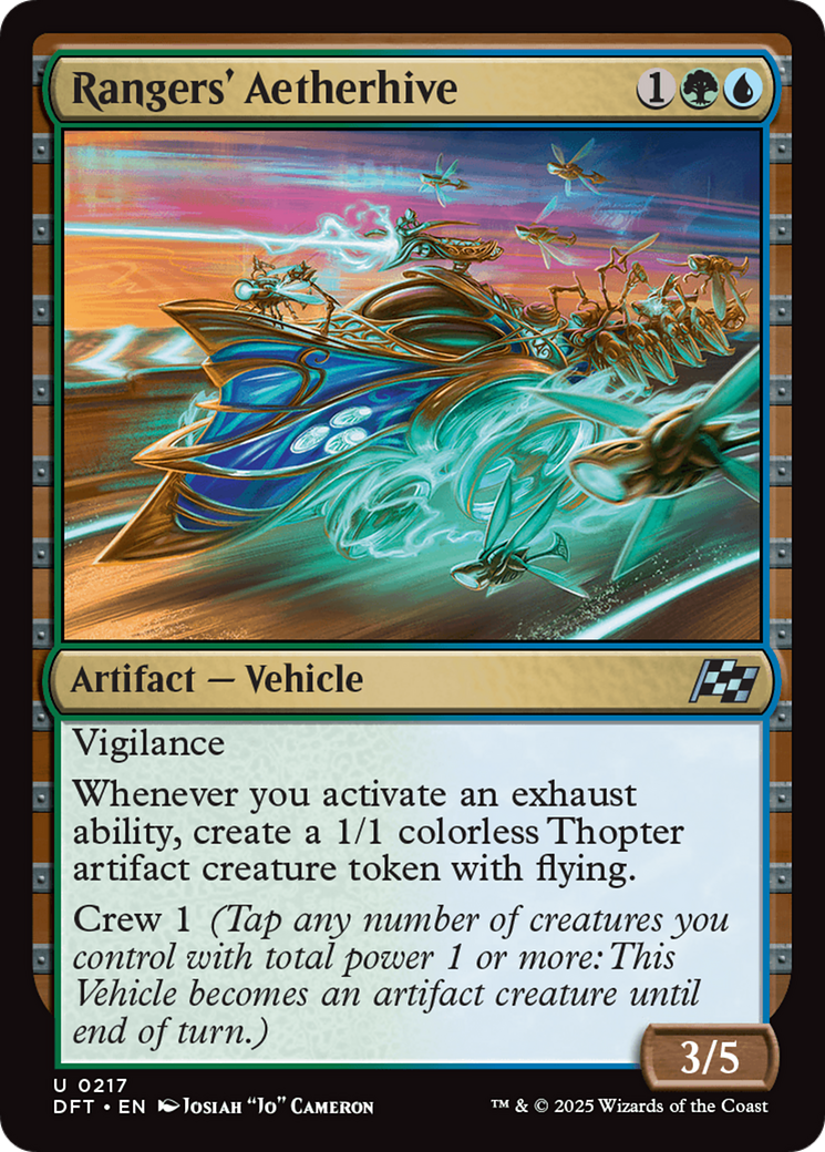 Rangers' Aetherhive - Uncommon Artifact — Vehicle card from Aetherdrift